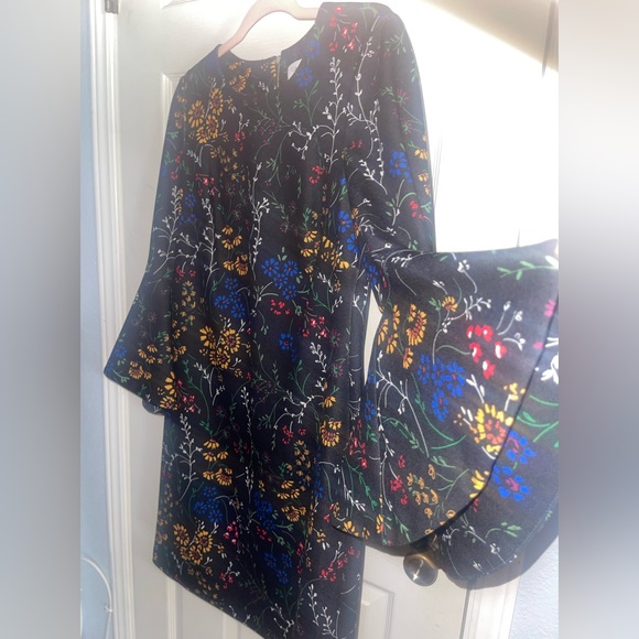 Calvin Klein knee length black/floral dress, size 12 - Picture 3 of 3